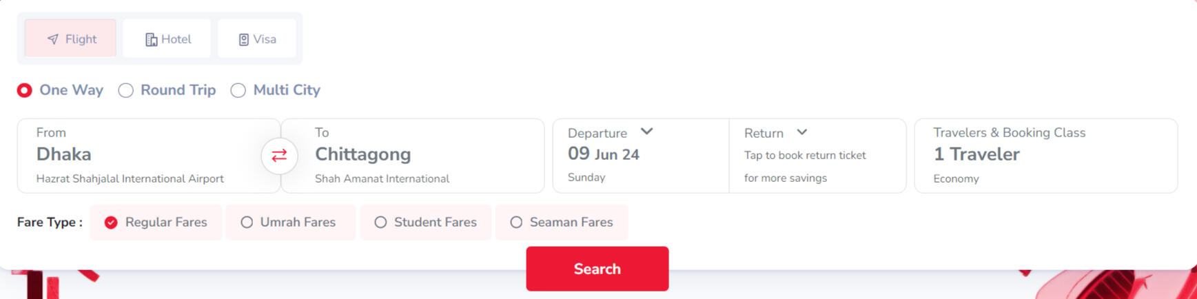 Flight Search Filter